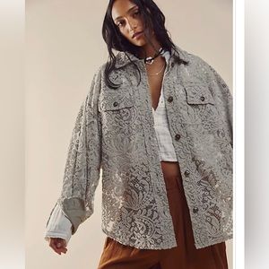 We the free lace shacket tuape small